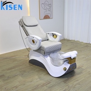 KISEN Spa pour les pieds sans tuyauterie, siège inclinable électrique confortable, fauteuil de pédicure moderne avec fonction de massage pour salon de beauté - Product Image 2
