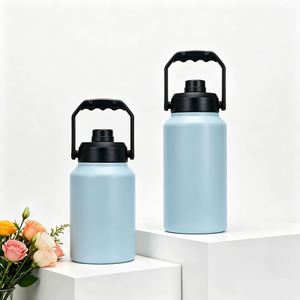 Bouteille isotherme en acier inoxydable de grande capacité 3,8 L (128 oz) avec compartiment pour glaçons, pour garder les boissons froides - Product Image 2