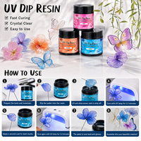 Résine époxy UV TIMESRUI pour formes de fils et résine artistique - 12 couleurs 40/100ml, épaisse, transparente, pour la décoration florale DIY