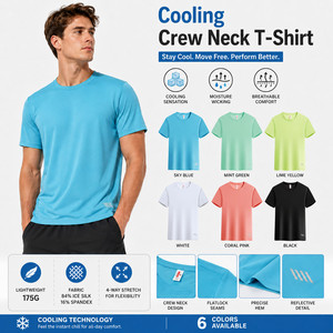 Camiseta Deportiva de Seda Helada de Secado Rápido de Alta Calidad al por Mayor, con Absorción de Humedad y Elasticidad en 4 Direcciones, Ropa Deportiva con Logotipo Personalizado - Product Image 2