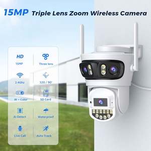 Camara Seguridad Sin Fuente Inspeccin 100 Metros App Wifi Icsee Negra Solar Zoom X De Wi Fi 2Mp Cp Plus visione notturna - Product Image 2