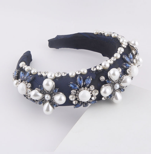 Nova Faixa de Cabelo de Esponja Grossa com Pérolas Exageradas para Mulheres, Acessórios de Cabelo para Festas - Product Image 3