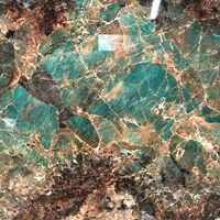 Marbre vert naturel d'Amazonie de luxe, adapté aux murs d'îlots de cuisine de villas et aux sols et escaliers de halls d'hôtels