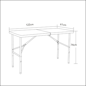 122cm Wholesale Portable 4ft Plastic Folding <strong>Table</strong> <strong>for</strong> Outdoor/camping/garden - Product Image 4