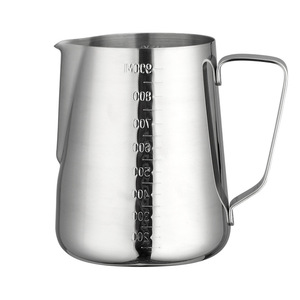 Taza de acero inoxidable 304 para arte latte de 600 ml con medidas para espumar leche y café - Product Image 5