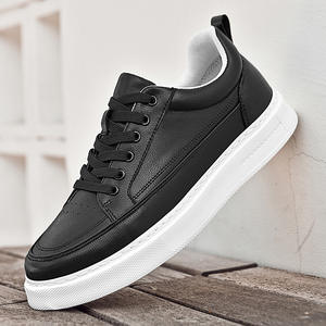 Zapatillas de cuero con cordones para hombre, estilo casual de otoño, talla grande, cómodas, transpirables, con puntera redonda y suela de espuma. - Product Image 2