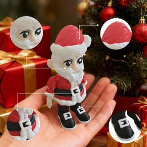 Set di Calendario dell'Avvento Natalizio Stampato in 3D, Figurine Mini Articolate, Ornamenti Appesi, Regalo per le Festività - Product Image 3