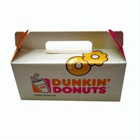 Boîtes de pâtisserie personnalisées en papier blanc transparent avec fenêtre pour douzaines de donuts, emballage alimentaire plat pour snacks et donuts en gros