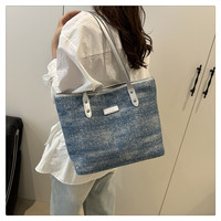 Sac fourre-tout de créateur pour femme 2025 – Nouveau sac de transport quotidien en jean tendance, grande capacité, sac à bandoulière simple