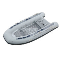 Bateau pneumatique semi-rigide en aluminium de 360 cm, modèle ouvert, robuste, pour la pêche et l'aviron
