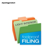 Skywingproduct Paquete de 12 colores surtidos Reforzado Carpeta de archivos de papel de tamaño carta de 2 capas Carpeta de Manila surtida de 1/3 cortes