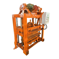 Machine à fabriquer des blocs QT4-40 en gros à bas prix, machine à briques en béton à vibration 48KN, 8.8KW