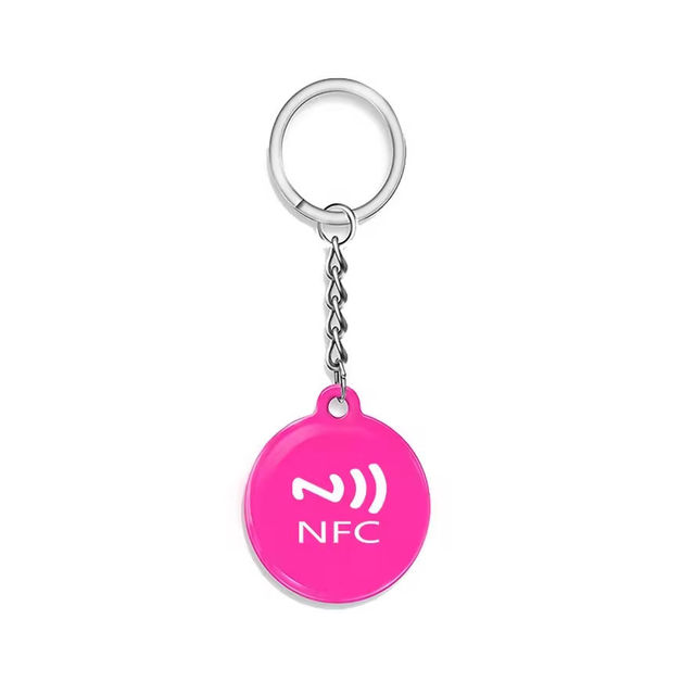 Social Sharing NFC Keychain Customized Waterproof Epoxy Key Tag RFID NFC Keychain