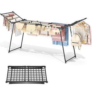 Stendibiancheria Pieghevole in Acciaio Inox Leggero e Resistente, Design a Rete, per Uso Domestico e Esterno - Product Image 1
