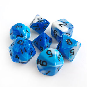 מפעל באיכות גבוהה מותאם אישית סיטוני 7 יח 'פלסטיק קוביות פולידרל d4 d6 d8 d10 d12 d20 d % 16 מ "מ אקריליק dnd - Product Image 2