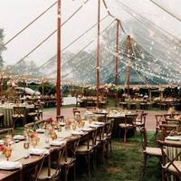 Backyard büyük Marquee açık Sailcloth Carpas Para Event tos eğlence çadırı olay için çadır demiri Strech düğün çadırı 100 kişi için