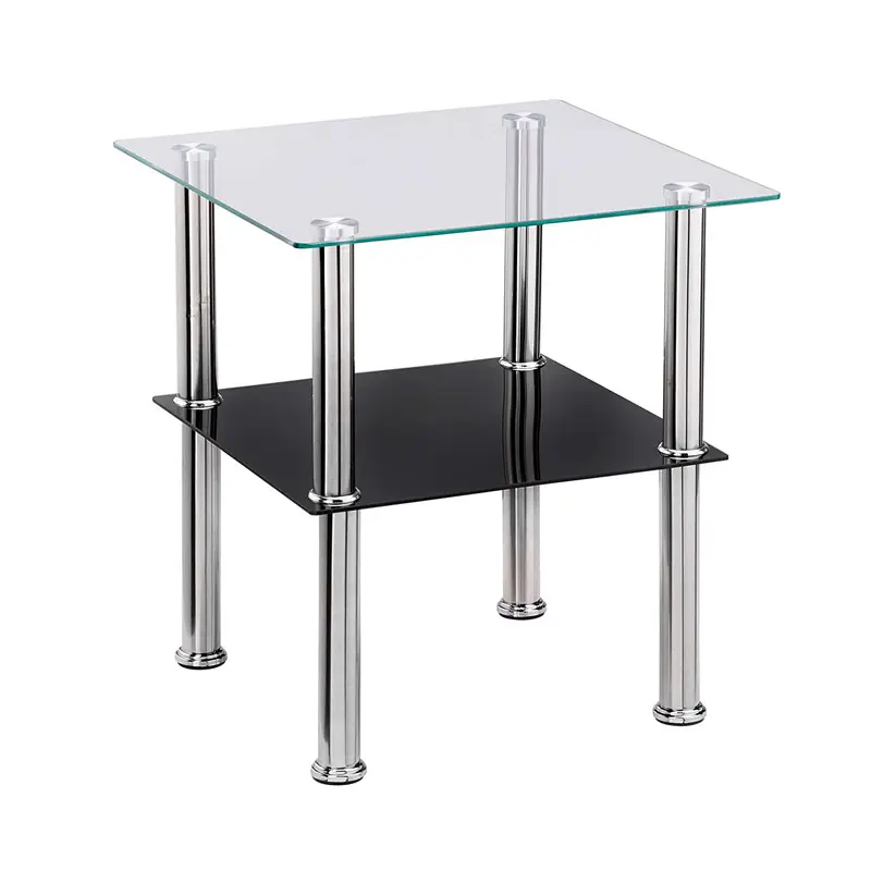 सस्ते डिजाइन कार्यालय डेस्क साइड टेबल लिविंग रूम फर्नीचर रात के लिए ग्लास साइड टेबल फर्नीचर टेबल