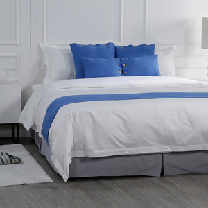Juego de Ropa de Cama Eliya <span class=keywords><strong>Ocean</strong></span> <span class=keywords><strong>Blue</strong></span> de Guangzhou, 100% Algodón, para Hotel - Product Image 4