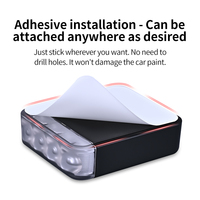 Feu de signalisation LED solaire avec capteur de vibration, sans câblage, fixation adhésive pour moto, vélo, voiture, bateau, étanche à la poussière IP67