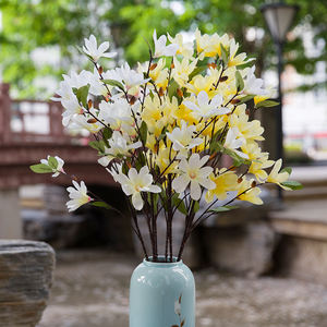 Magnolia de flores artificiales, <span class=keywords><strong>once</strong></span> cabezas, venta al por mayor, Mesa para el hogar, decoración de boda, Magnolia de una sola rama - Product Image 5