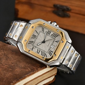 <span class=keywords><strong>Orologi</strong></span> al Quarzo Quadrati di Alta Qualità all'Ingrosso, <span class=keywords><strong>Orologi</strong></span> <span class=keywords><strong>da</strong></span> <span class=keywords><strong>Uomo</strong></span> in Acciaio Inossidabile con 3 Lancette e Calendario, Ideali come Regalo - Product Image 4