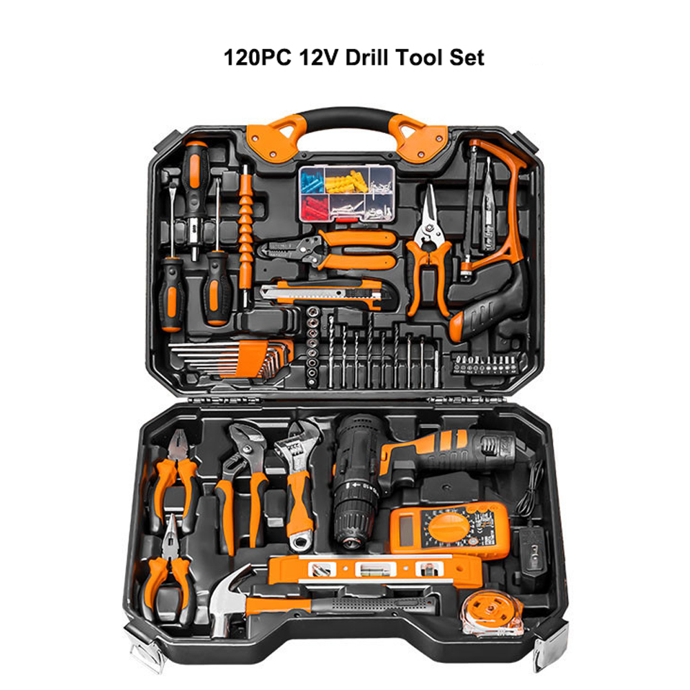 120pc  12V electric drill set