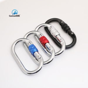 Mosquetón de Acero 40cr con Certificación CE, Modelo CA-K9935, Rosca de Alta Resistencia, Gancho Giratorio Personalizado de 25KN para Escalada en Roca - Product Image 2