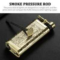 Briquet antique de style vintage Modèles uniques Briquet de table à cigares portable Allume-cigares résistant au vent