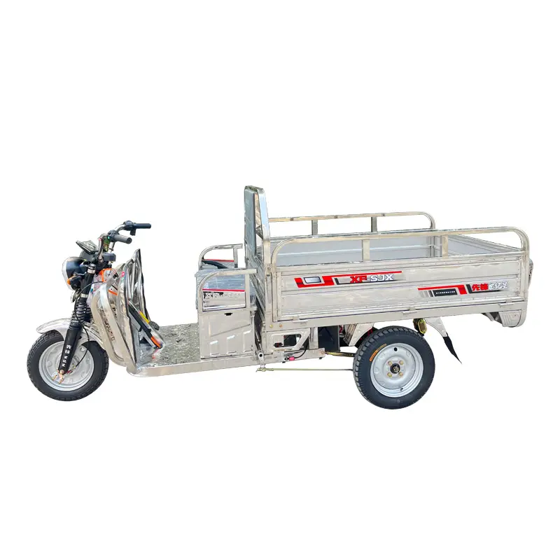 Transport agricole 1200W Tricycle électrique pour adulte Tricycle de transport agricole électrique avec cabine