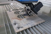 Machine de découpe à jet d'eau, pour marbre et en céramique granit, avec sable silicaté et sable grenat, 80 filets, cnc