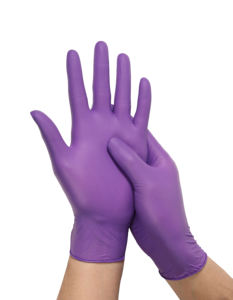 Gants d'examen médicaux jetables en nitrile violet, multi-usages pour les soins dentaires - Product Image 3