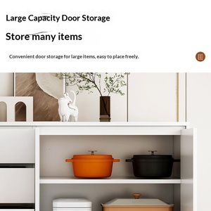 Credenza Moderna Semplice in Legno <span class=keywords><strong>Bianco</strong></span>, Mobile Contenitore per Soggiorno, Camera da Letto, Organizzazione Domestica - Product Image 3