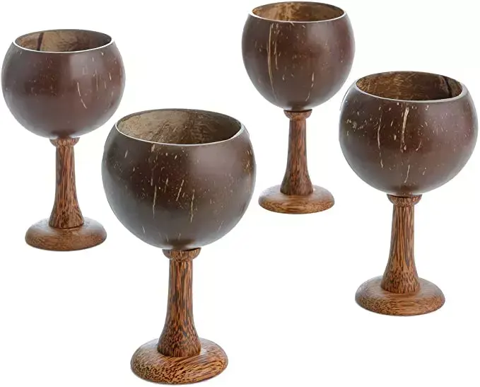 Декоративная посуда, чашка для вина из кокосовой скорлупы, чашка с кокосовой чашей