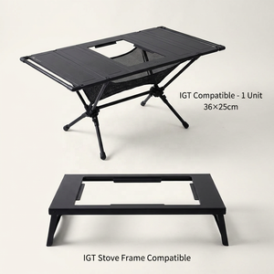 Glamping Portable Metal Outdoor <b>Folding</b> <b>Table</b> <b>Adjustable</b> Height for Camping & Picnic-Free Lift Design Outdoor Furniture AF-CF-29 - Product Image 5