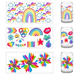 Pegatinas Personalizadas al por Mayor con Tema <span class=keywords><strong>LGBT</strong></span>, Resistentes al Agua, para Vasos de 16 oz, Transferencia de Calcomanías UVDTF, Envoltura para Vasos - Product Image 3