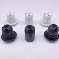 Douille de lampe Ruyi E27 noire en bakélite à verrouillage automatique, filetage complet, 250V 4A, pour éclairage intérieur
