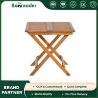 Table de pique-nique pliable moderne en bambou, légère et durable, pour l'extérieur, le camping, les fêtes en jardin et l'usage quotidien, facile à transporter