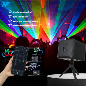 NewFeel <span class=keywords><strong>Lasercube</strong></span> 3W 5W APP alimenté par batterie 3D Programmable RGB Animation lumière Laser pour Dj Disco fête mariage - Product Image 6