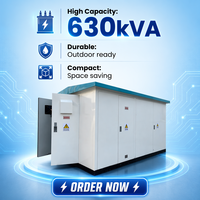 Poste de transformation préfabriqué pour la distribution d'énergie industrielle 10kV 630kVA 800kVA avec armoire de commutation GGD pour projets énergétiques
