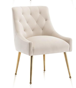 Ghế ăn nhung hiện đại với chân vàng bền và thoải mái nội thất văn phòng tại nhà - Product Image 3