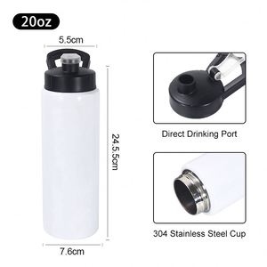 Large Capacity Outdoor Portable LOGO Sublimation 20Oz 26Oz Flip Lid Direct Drink Space Water <b>Bottle</b> Flask Tumbler With Handle - Product Image 2