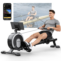 Máquina de Remo Magnética Plegable para Gimnasio en Casa, Remo de Interior con Integración de Aplicaciones, Stock en la UE