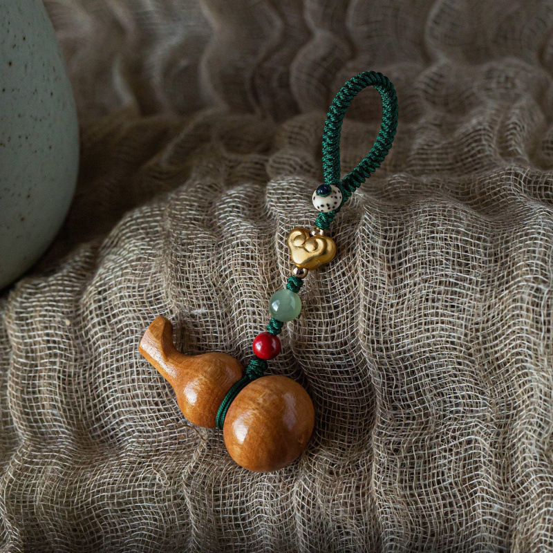 Peach wood gourd [Auspicious Clouds] - Green Rope