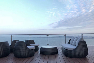 Foshan progetto all'ingrosso su ordinazione di plastica da giardino <span class=keywords><strong>esterno</strong></span> in <span class=keywords><strong>rattan</strong></span> <span class=keywords><strong>sintetico</strong></span> divano set di Vimini Patio divano Componibile divano componibile - Product Image 5