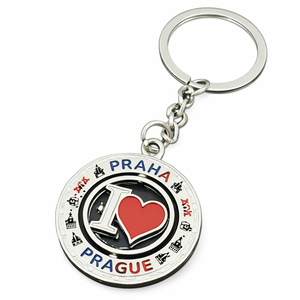 Llavero de Aleación de Zinc con Diseño de Praga, Llavero Metálico Giratorio con Mosquetón, Recuerdo de la República Checa, Regalo para <span class=keywords><strong>Turismo</strong></span> - Product Image 1