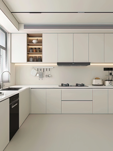 Meubles de cuisine personnalisés sans poignées avec rangement gain de place pour la construction de maisons neuves - Product Image 3