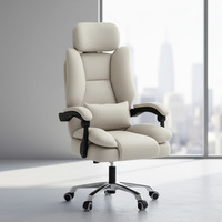 Chaise de bureau en cuir, modèle exécutif, grande taille, capacité 150 kg, vente en gros, certifiée BIFMA, OEM, ODM, logo personnalisé