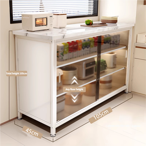Armadio Portapiatti Rinforzato, Mobile Multiuso a Più Ripiani, Ampio <span class=keywords><strong>Spazio</strong></span> Adatto per Soggiorno e Cucina - Product Image 5
