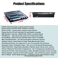 Controlador DMX de 1024 Canales, Consola de Iluminación Profesional DMX512 para DJ, Discoteca, Fiesta, Boda, Club, Espectáculo de Luces, Club Nocturno, KTV