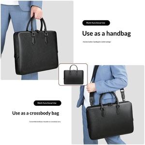 <span class=keywords><strong>Sac</strong></span> d'affaires en <span class=keywords><strong>cuir</strong></span> véritable haut de gamme pour <span class=keywords><strong>homme</strong></span>, <span class=keywords><strong>sac</strong></span> souple tendance, grande capacité, <span class=keywords><strong>sac</strong></span> pour <span class=keywords><strong>ordinateur</strong></span> portable 15 pouces, fermeture éclair simple, HAOXIN - Product Image 3